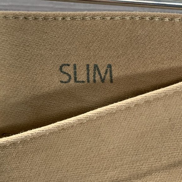 Banana Republic Pants Mens 31 The Traveler Slim Fit Tan Cotton Stretch Chino - Picture 6 of 10